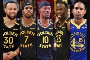 老年组！勇士新季潜在首发：库里、希尔德、巴特勒、追梦、霍福德